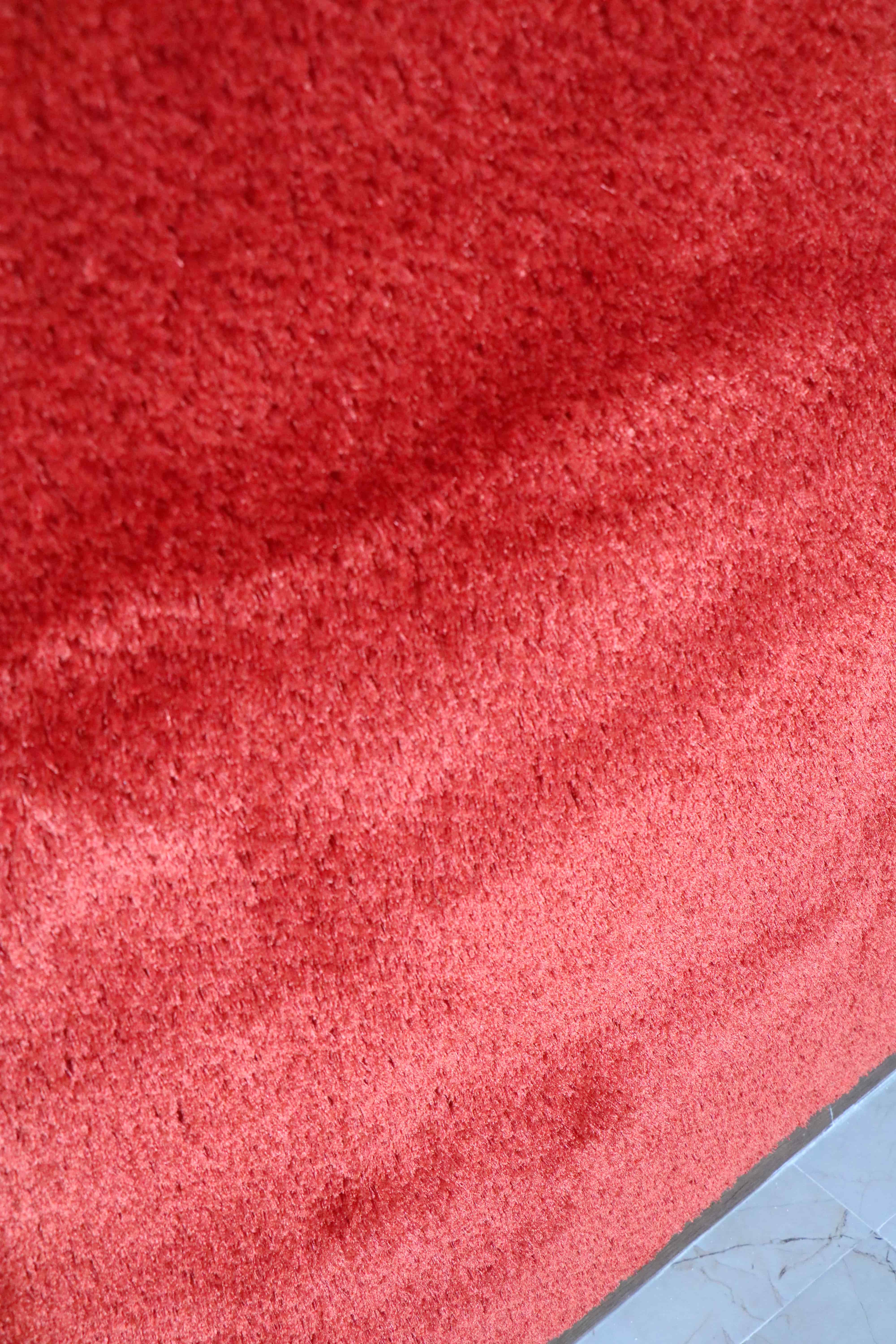 فرش شگی پرز بلند کد 5013 زمینه قرمز